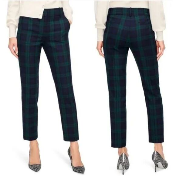 J. Crew Maddie Wool Blend Pants in Blackwatch Plaid Size 8 - Picture 1 of 7